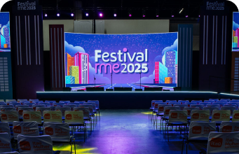 Imagem do palco principal do Festival RME